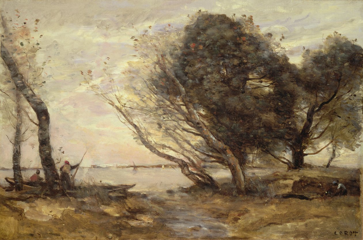 ضفاف البحيرة بعد الطوفان ، ج .1870 بواسطة جان بابتيست كميل كوروت