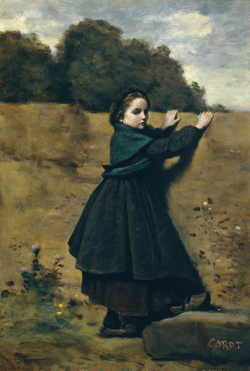 الفتاة الصغيرة الغريبة 1860-1864. بواسطة جان بابتيست كميل كوروت