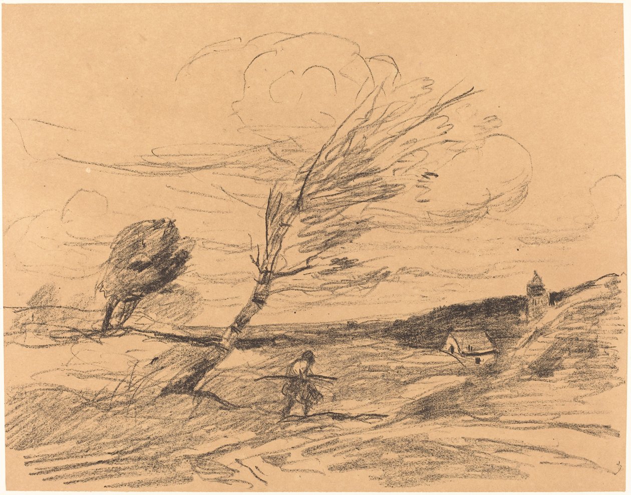 The Gust of Wind (Le Coup de vent) بواسطة جان بابتيست كميل كوروت