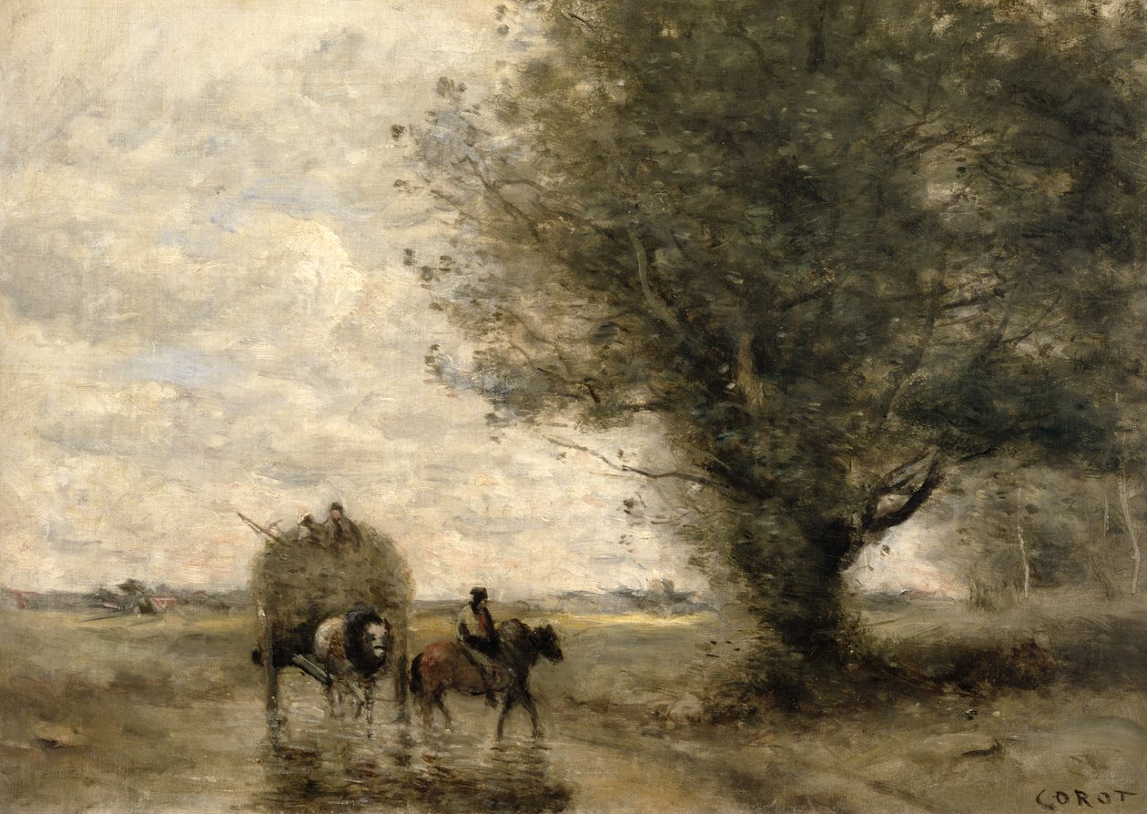 Haycart ، ج. 1860 بواسطة جان بابتيست كميل كوروت
