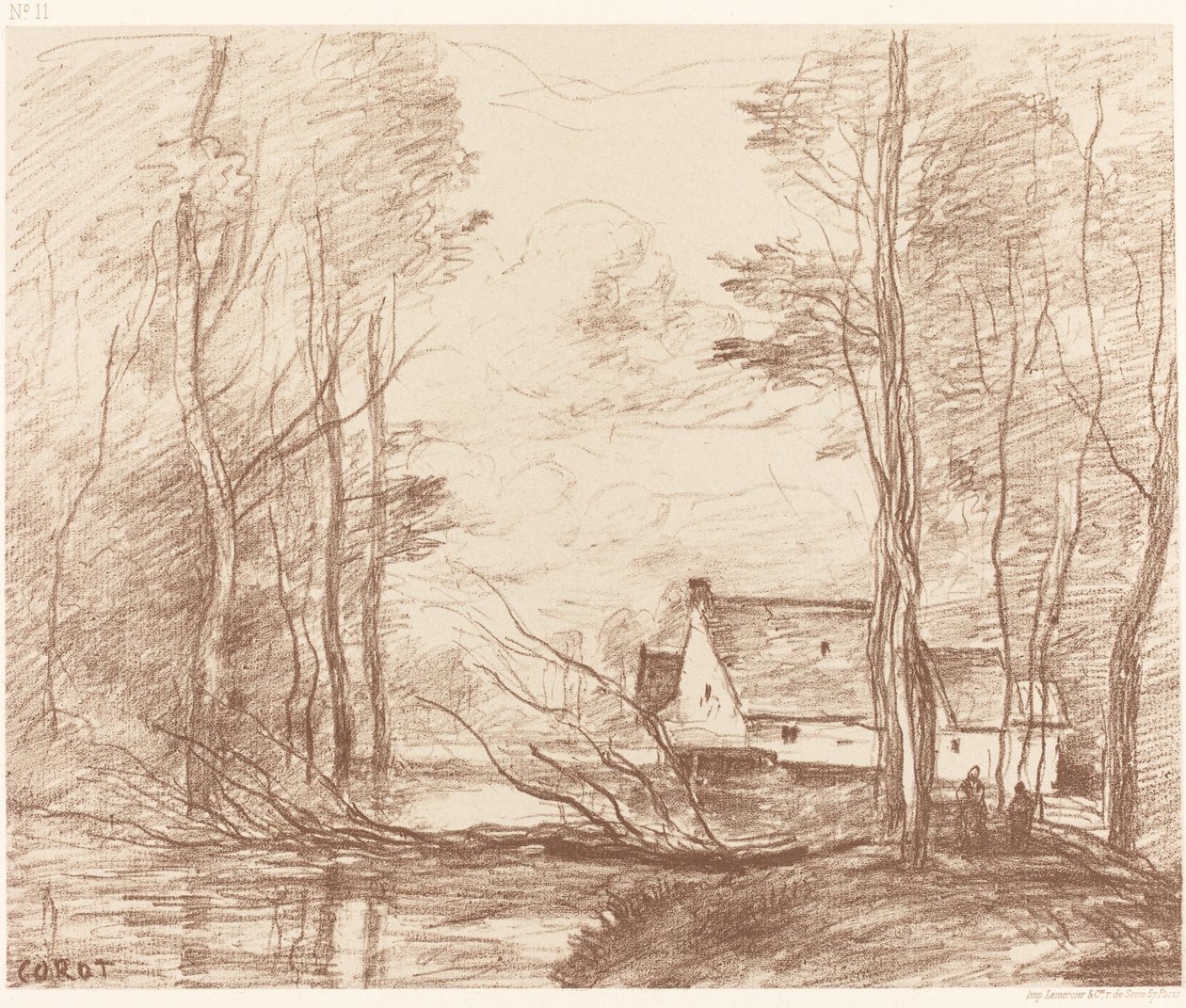 طاحونة كوينسي ، بالقرب من دواي لو مولان دي كوينسي ، بالقرب من دواي ، 1871. بواسطة جان بابتيست كميل كوروت