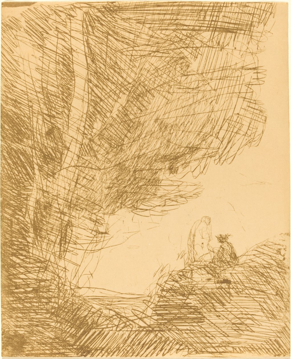 الشاعر وموسيه Le Poete et la muse ، 1871. بواسطة جان بابتيست كميل كوروت