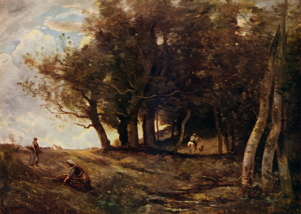The Wood Gatherers ، c1843 بواسطة جان بابتيست كميل كوروت
