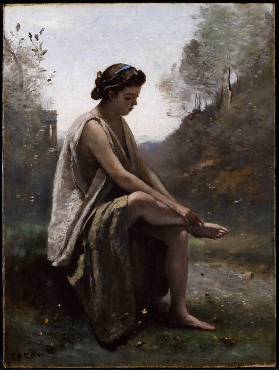 The Wounded Eurydice, c.1868-70 (oil on canvas) بواسطة جان بابتيست كميل كوروت