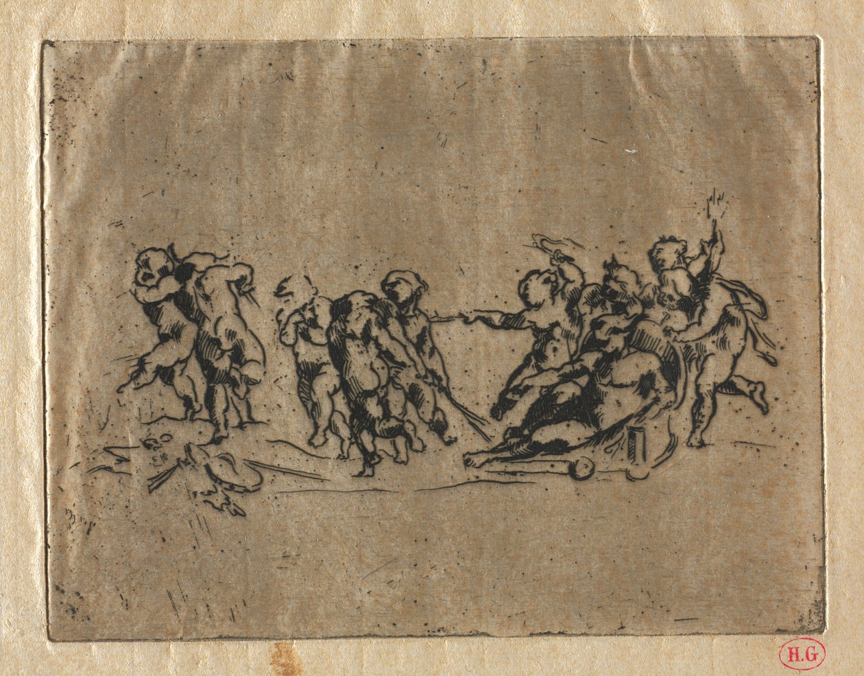 Bacchanal مع الأطفال والعربة بواسطة جان بابتيست كاربو