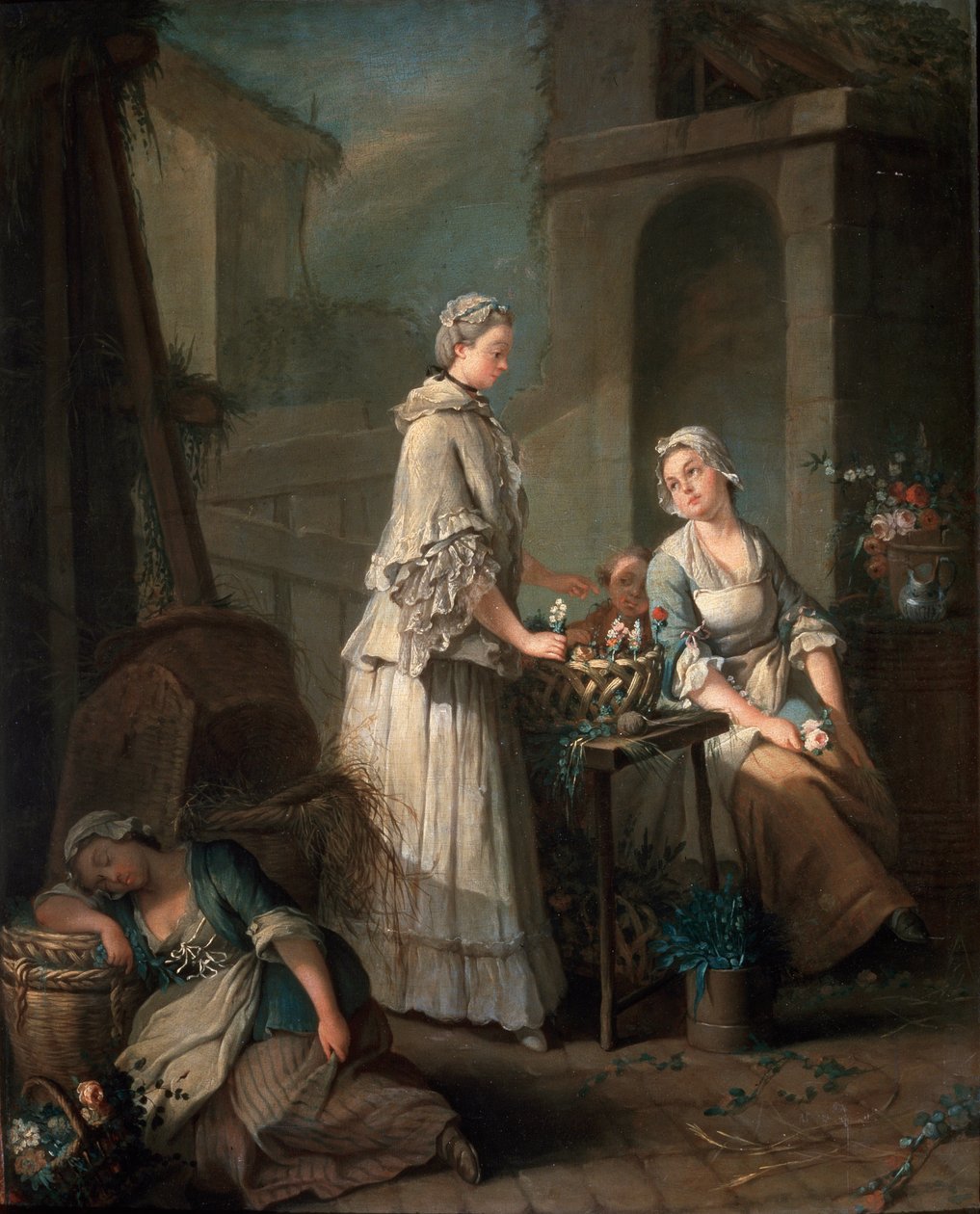 فتاة الزهور ، c1795-c1799. بواسطة جان بابتيست شاربينتييه الأكبر