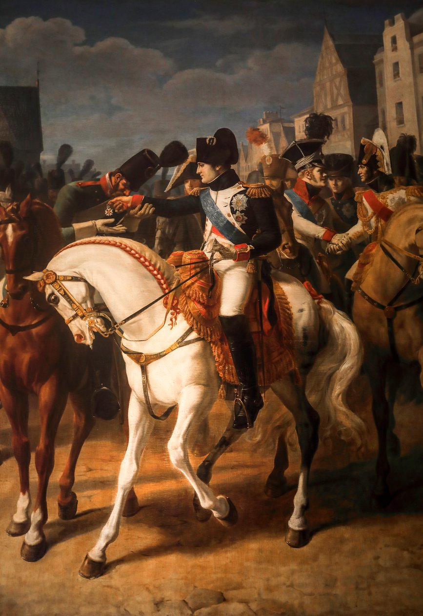 نابليون يمنح صليب جوقة الشرف لجندي روسي في تيلسيت 1808 (زيت على قماش) بواسطة جان بابتيست ديبرت