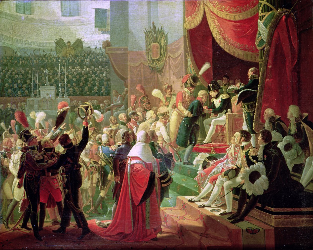 التوزيع الأول لصليب جوقة الشرف في كنيسة Invalides ، 14 يوليو 1804 ، 1812 بواسطة جان بابتيست ديبرت