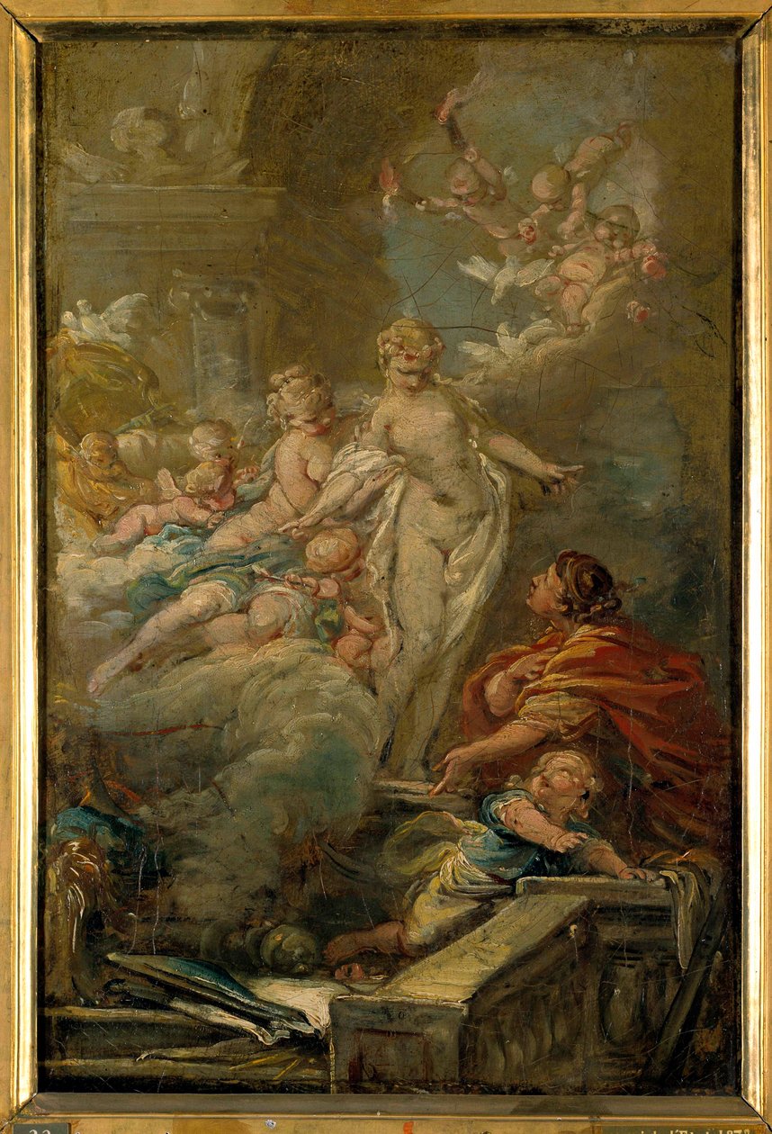 رسم بيجماليون وجالاتي لجين بابتيست ديشايس (1729-1765) شمس القرن الثامن عشر. 0.49 × 0.33 م. جولات متحف الفنون الجميلة بواسطة جان بابتيست Deshays