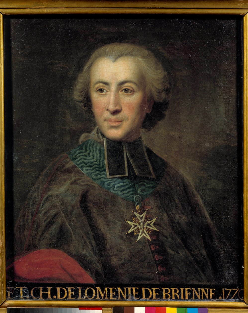 صورة شخصية لإتيان شارل دي لومي دي برين (1727 - 1794) رئيس المجلس المالي. لوحة جان بابتيست ديسباكس (1710 - 1794) بواسطة جان بابتيست ديباكس