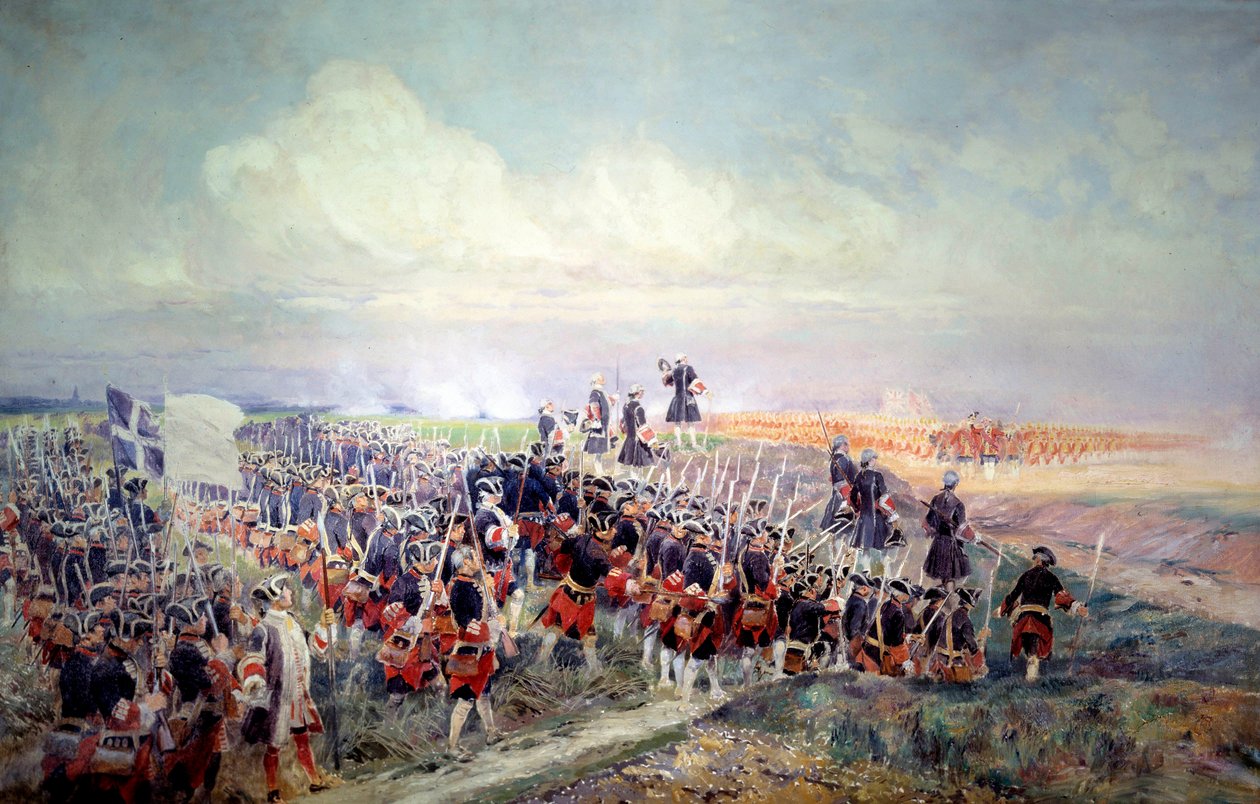 الخلاص قبل معركة فونتينوي في 11/05/1745 رسم إدوارد ديتيل (1848-1912). 1912 الأحد. 2،1x3،2 م باريس ، متحف أرمي بواسطة جان بابتيست إدوارد التفاصيل