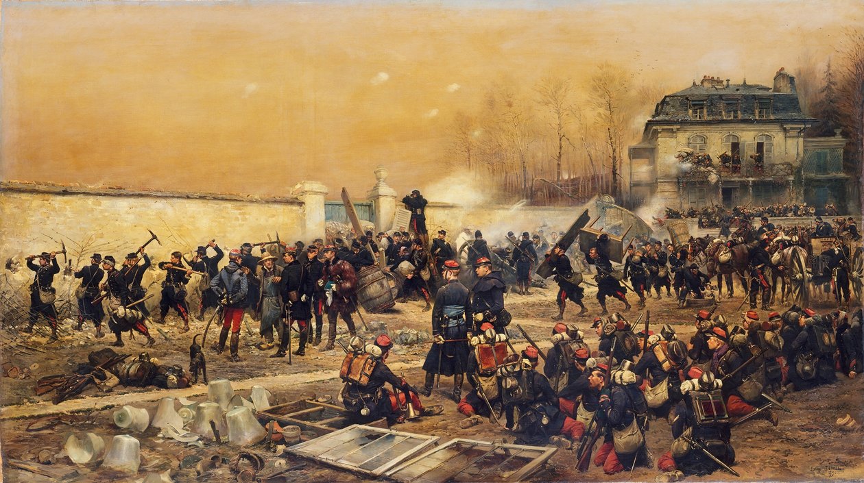 الدفاع عن Champigny ، 1879. بواسطة جان بابتيست إدوارد التفاصيل