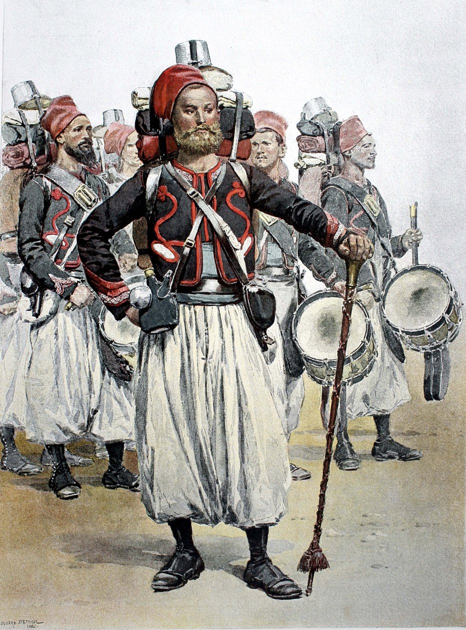 Zouave Drum major، شمال افريقيا بواسطة جان بابتيست إدوارد التفاصيل