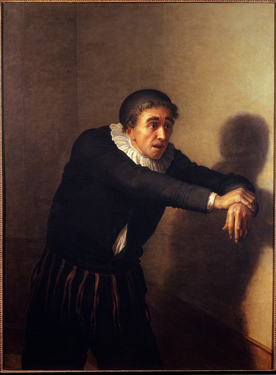 Grandmesnil في دور Harpagon الممثل الكوميدي Grandmesnil (اسم مستعار جان بابتيست فوشارد) (1737-1816) يلعب شخصية Harpagon في مسرحية موليير “L'avare” (جان بابتيست بوكلين) عام 1790. لوحة جان بابتيست ديسوريا (1758- 1832) باريس. F بواسطة جان بابتيست فرانسوا ديسوريا
