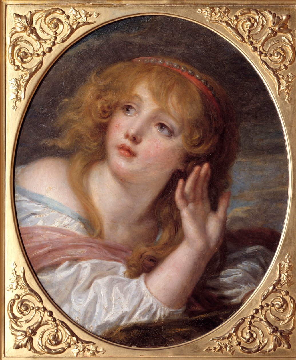 لوحة لا مفاجأة لجين بابتيست غريوز (1725-1805) شمس القرن الثامن عشر. 0،47 × 0،38 م شانتيلي ، متحف كوندي بواسطة جان بابتيست غريوز