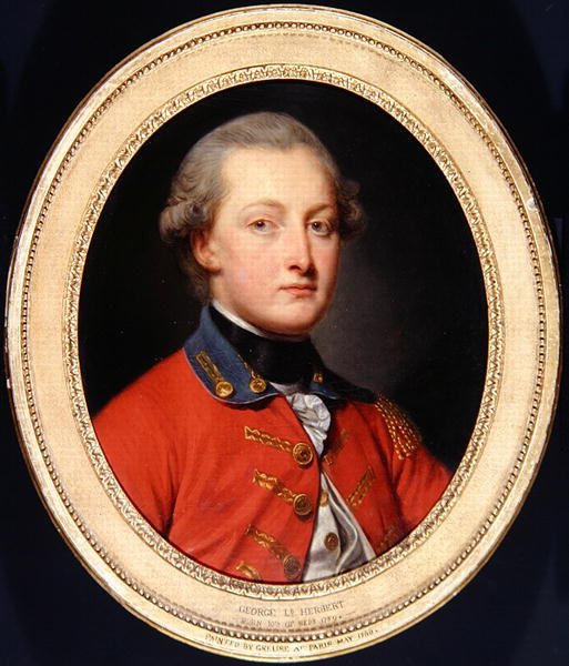 صورة لجورج أوغسطس هربرت ، حوالي عام 1780 (زيت على قماش) بواسطة جان بابتيست غريوز