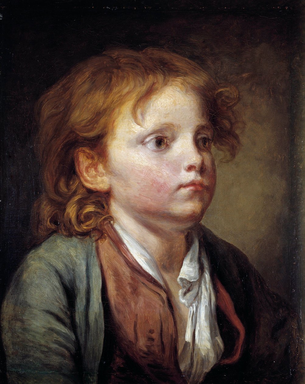 صورة لصبي لوحة رسمها جان بابتيست غريوز (1725-1805). القرن ال 18. خافت. 0،40 × 0،32 م. شانتيلي ، متحف كوندي - صورة لصبي صغير. رسم جان بابتيست غريوز (1725-1805). القرن ال 18. 0.40 × 0.32 م. متحف كوندي ، شانتيلي ، فرا بواسطة جان بابتيست غريوز