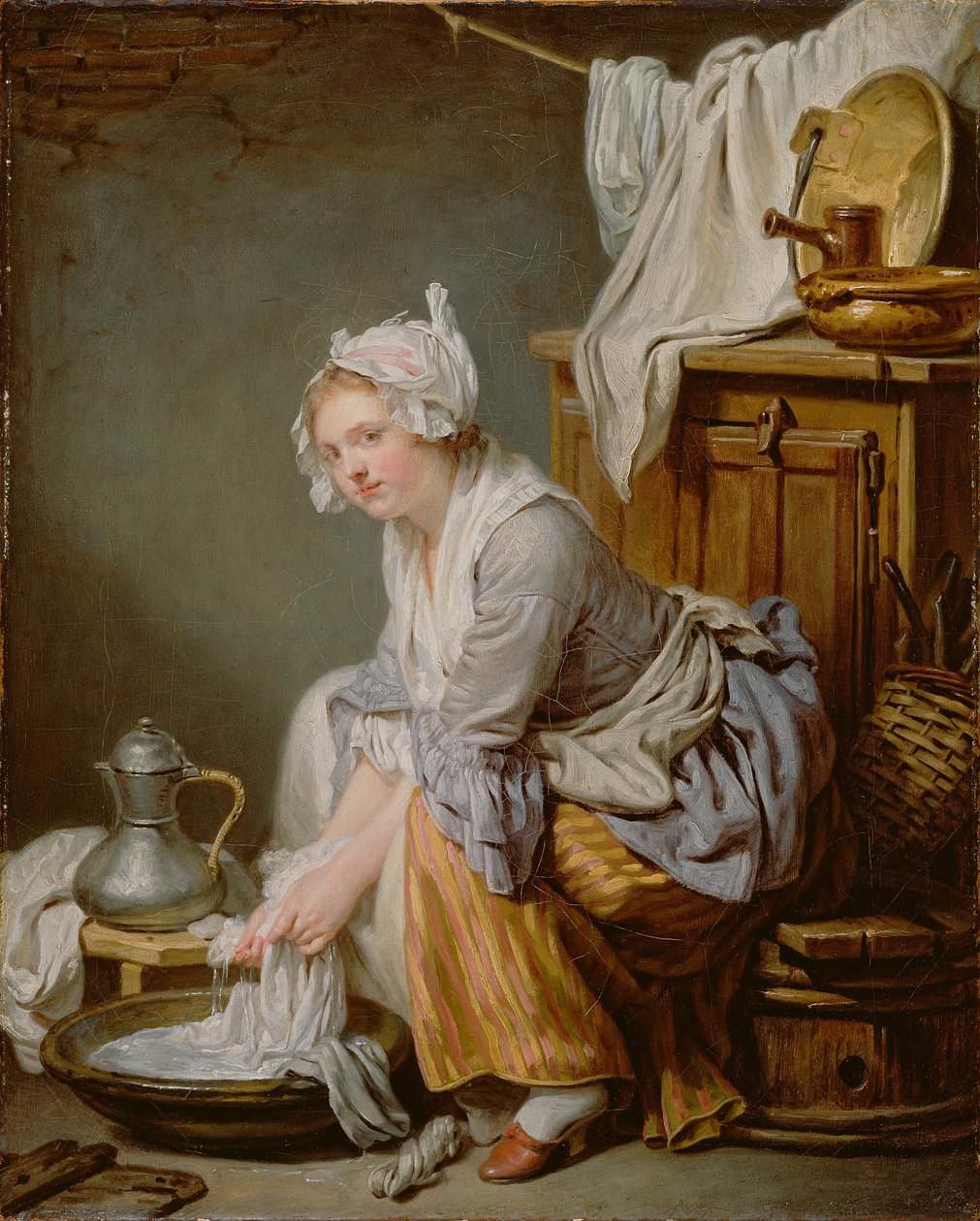 The Laundress La Blanchisseuse ، 1761 بواسطة جان بابتيست غريوز