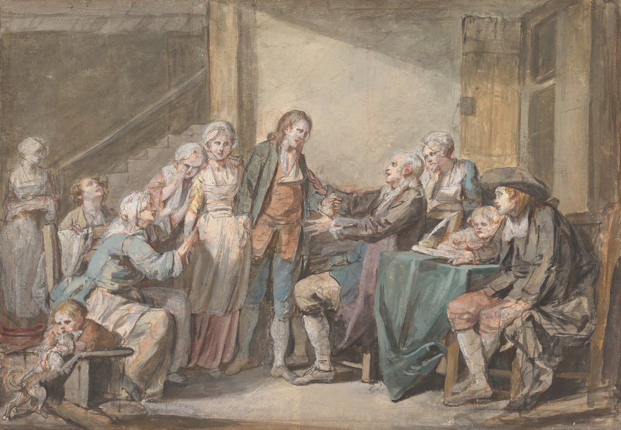 عقد الزواج ، كاليفورنيا. 1761. بواسطة جان بابتيست غريوز