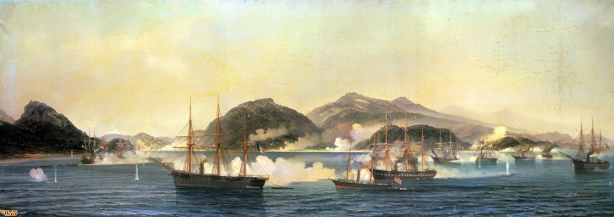 معركة شيمونوسيكي الثانية ، 5 سبتمبر 1864 ، 1868 بواسطة جان بابتيست هنري دوراند براجر