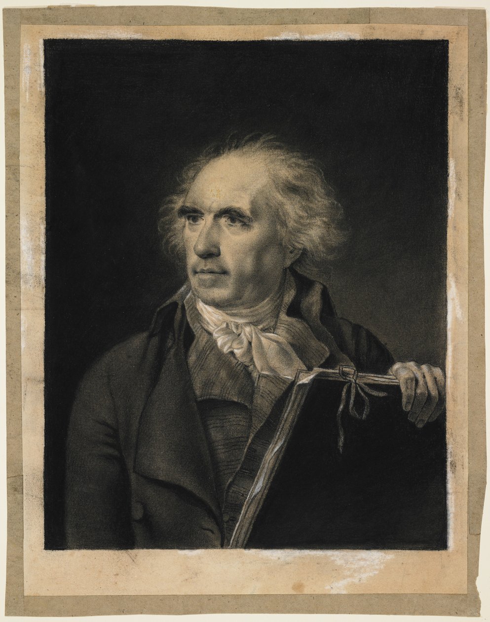 صورة هوبير روبرت ، c.1798-99 (طباشير أبيض وأسود) بواسطة جان بابتيست إيسابي