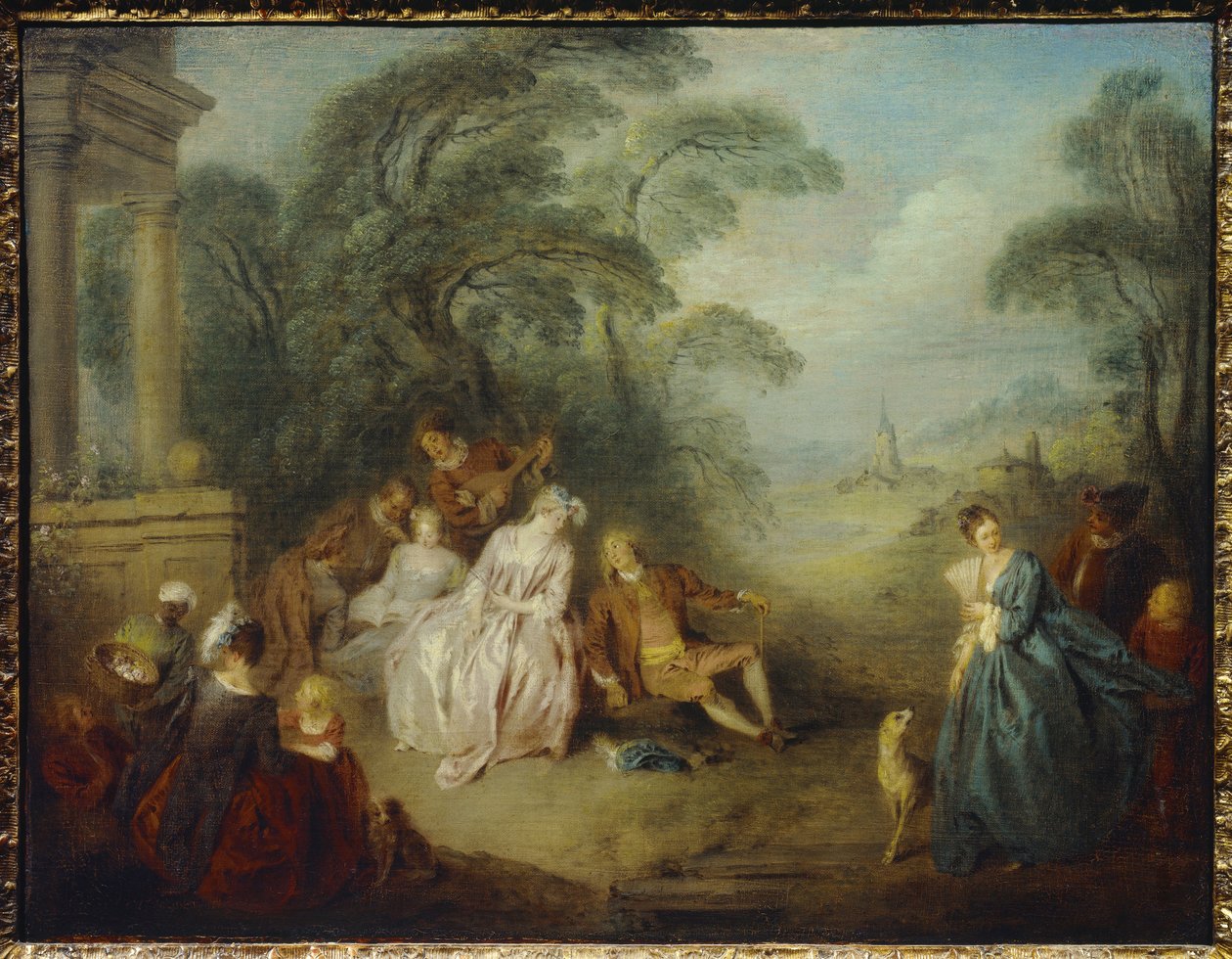 جمعت في حديقة لوحة رسمها جان بابتيست باتر (1695-1736) القرن الثامن عشر بواسطة جان بابتيست جوزيف باتر