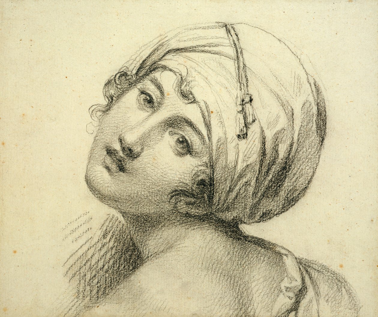 صورة إيما (c.1765-1815) سيدة هاميلتون (طباشير أسود على ورق) بواسطة جان بابتيست جوزيف ويكار