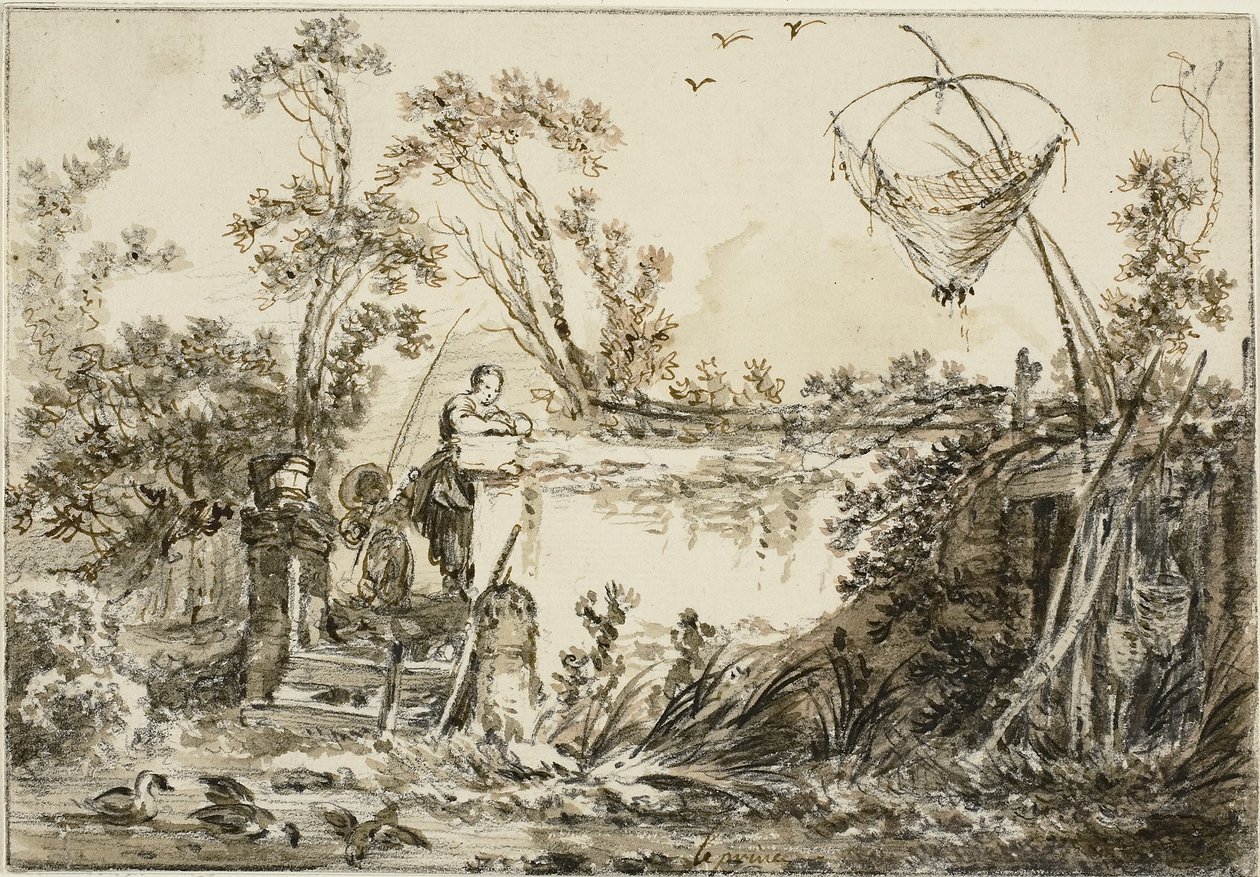 دراسة للواجهة الأمامية لـ Varie Vedute del Gentile ، c.1755 بواسطة جان بابتيست لو برنس