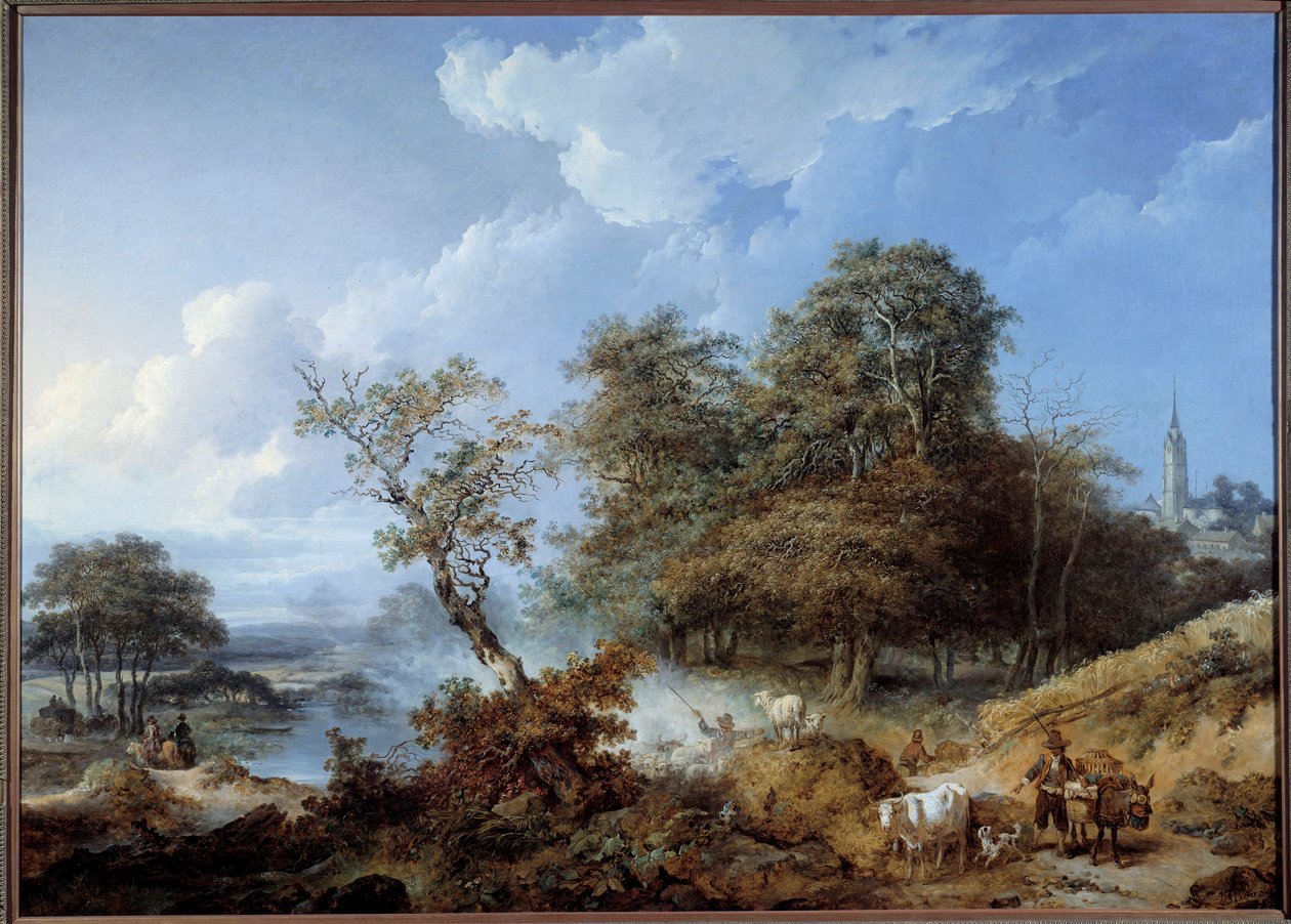 المشهد الأنمي. رسم جان بابتيست ليبرنس (1734-1781) بواسطة جان بابتيست ليبرانس