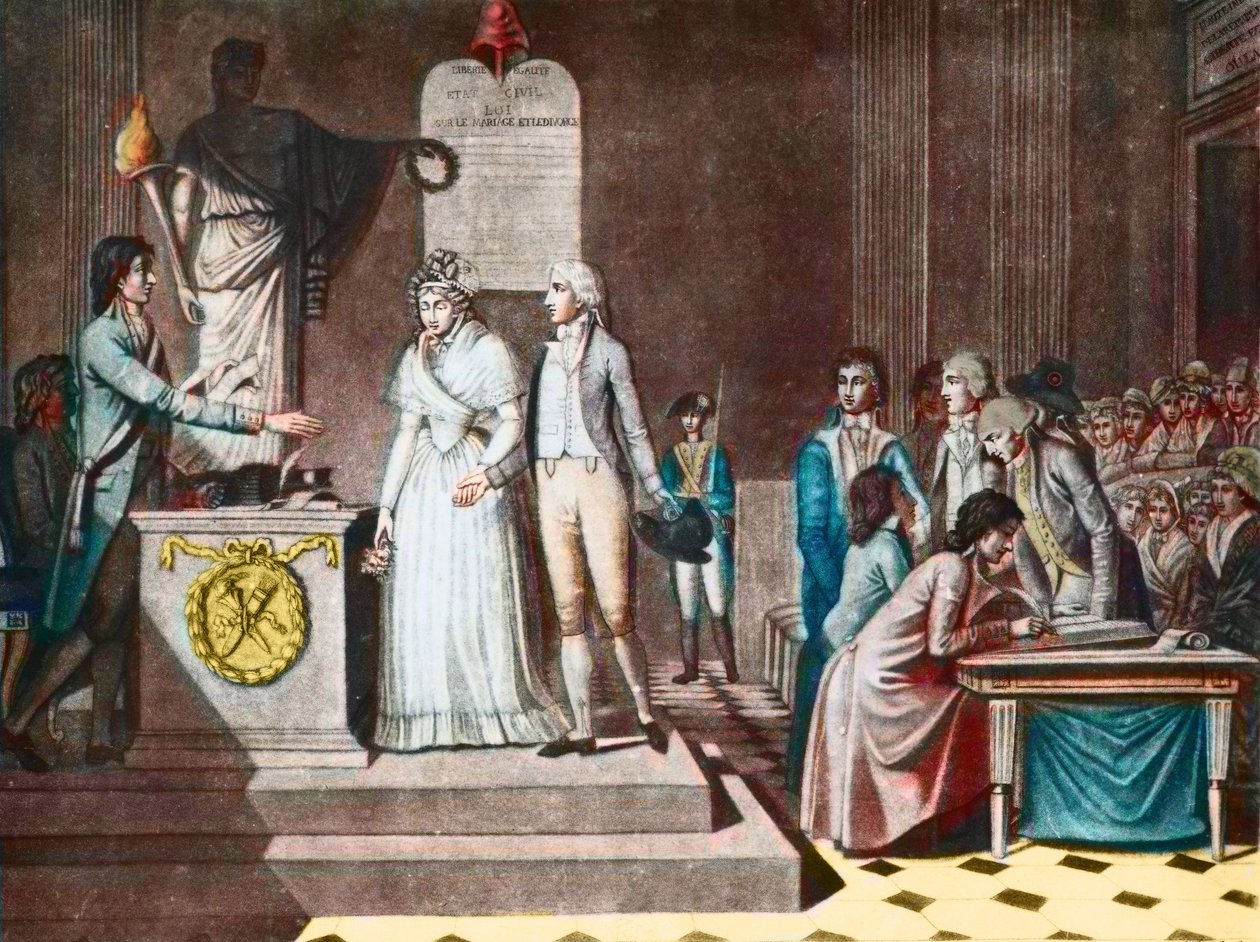 الزواج الجمهوري - الزواج الجمهوري - بعد Aquatinte بواسطة جان بابتيست ماليت (1759-I835) - القرن الثامن عشر بواسطة جان بابتيست ماليت