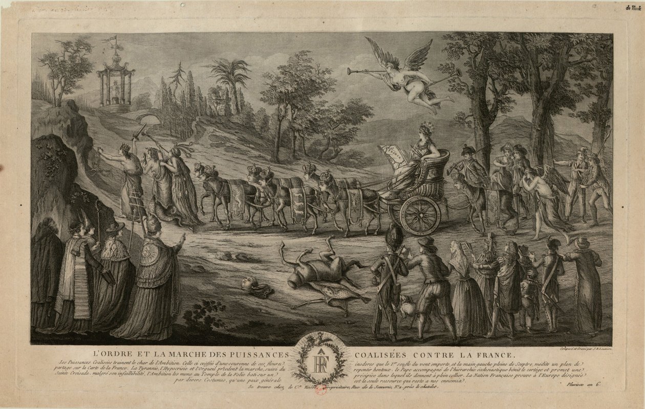 مسيرة القوى المتحالفة ضد فرنسا ، 1798 ، 1798. بواسطة جان بابتيست ماري لوفيون