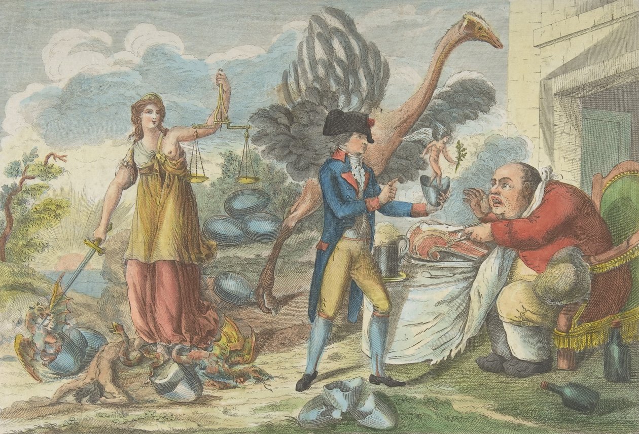 التاسع من ثيرميدور ، أو المفاجأة الإنجليزية ... ، 1795. بواسطة جان بابتيست ماري لوفيون