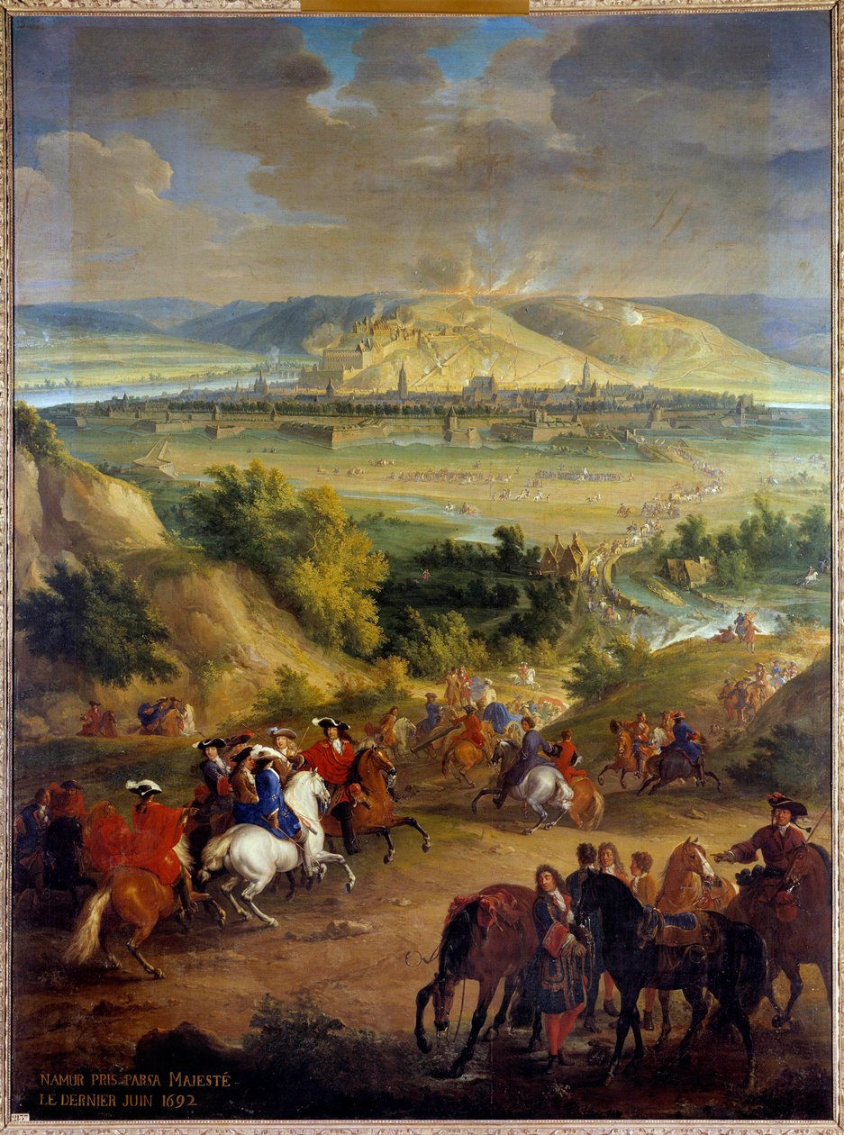 مقر نامور في بلجيكا في يونيو 1692 للملك لويس الرابع عشر (1638-1715) لوحة بواسطة جون المعمدان مارتن الأكبر (1659-1735) شمس. 2،7x2 م بواسطة جان بابتيست مارتن