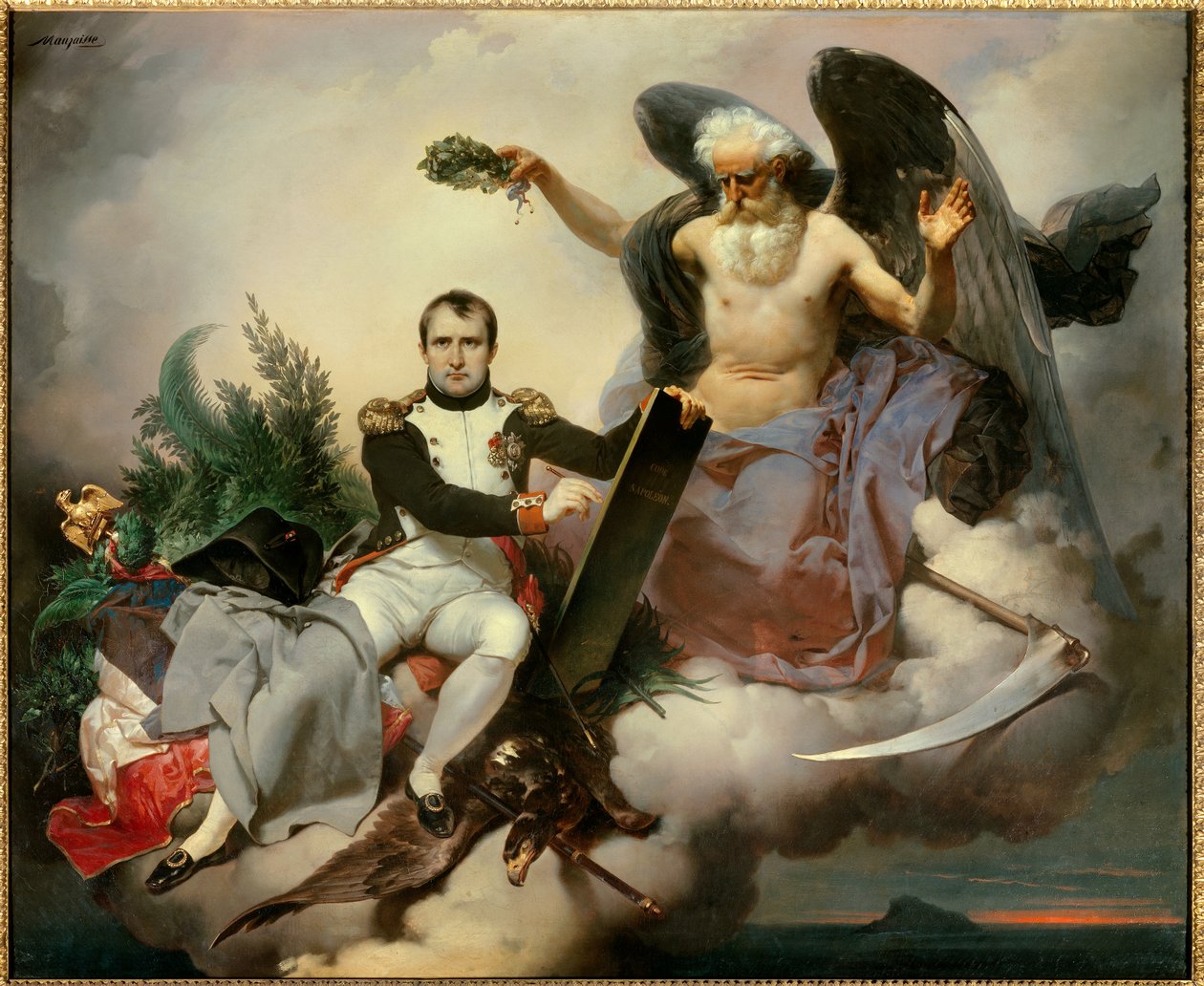 يتوج نابليون الأول بالزمن ، يكتب القانون المدني L