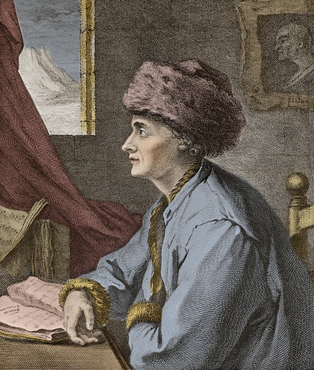 جان جاك روسو كاتب وفيلسوف فرنسي في Neufchatel في عام 1765 نقش بواسطة JB Michel - صورة جان جاك روسو (جان جاك) على Neuf Chatel في عام 1765 نقش بواسطة JB Michel بواسطة جان بابتيست ميشيل