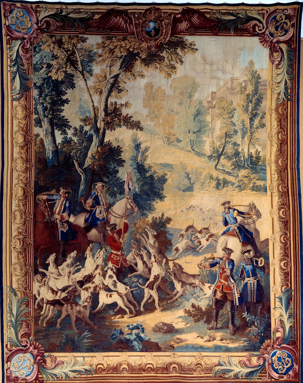 مطاردة لويس الخامس عشر (1710-1774). نسيج جان بابتيست أودري (1686-1755) بواسطة جان بابتيست أودري