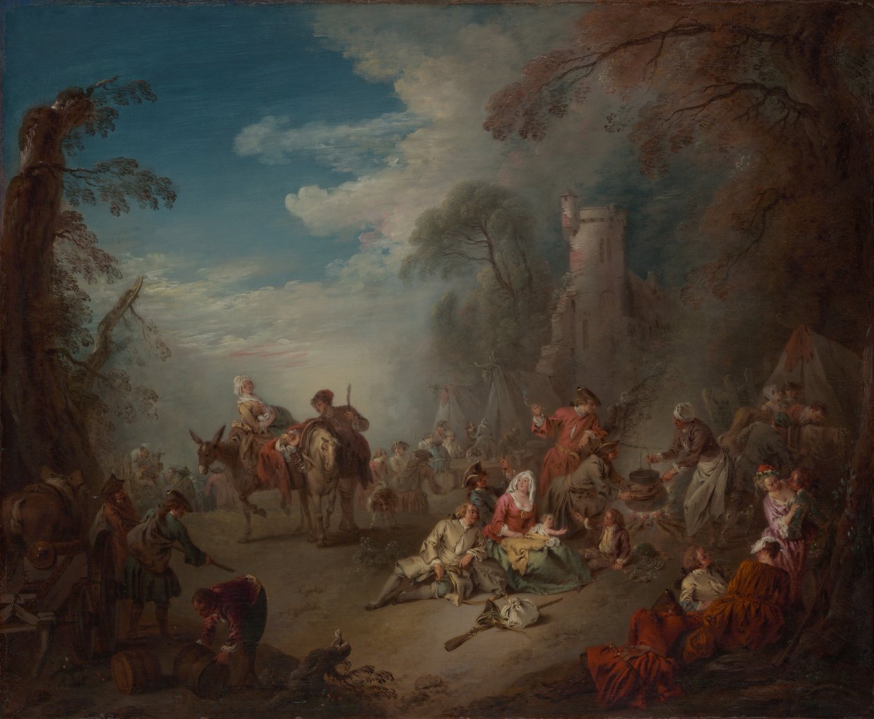 القوات في الراحة ، كاليفورنيا. 1725. بواسطة جان بابتيست باتر