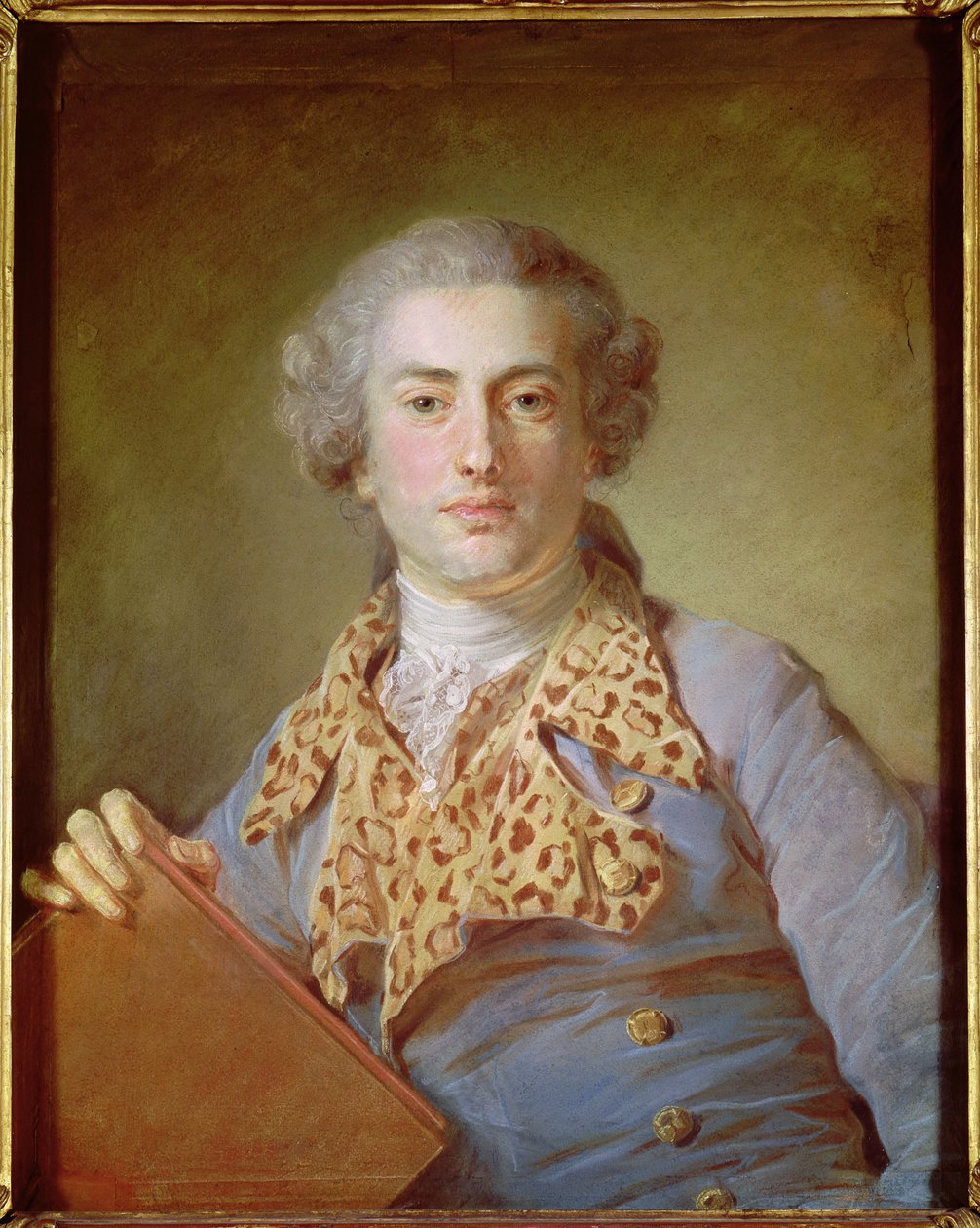 صورة لجان جورج نوفير (1727-1810) ، 1764 (باستيل على ورق) بواسطة جان بابتيست بيرونيو