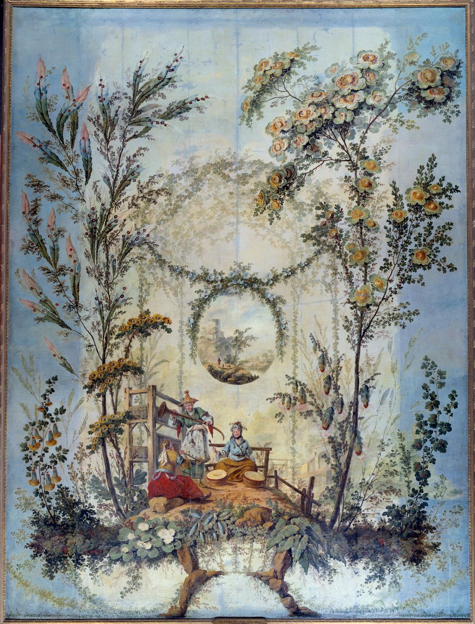 Chinoiserie: لوحة زخرفية تمثل مشهدًا صينيًا ، من إخراج جان بيلمينت (1728-1808) بواسطة جان بابتيست بيلمينت