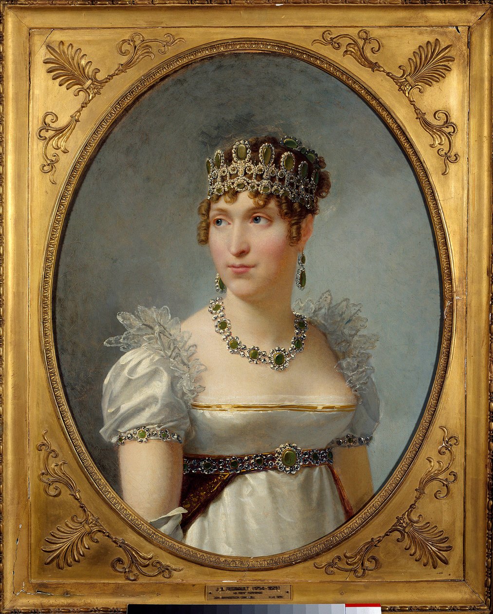 صورة للملكة هورتنس دي بوهارنيه (1783-1837) ملكة هولندا ، زوجة لويس بونابرت وهي ابنة الإمبراطورة جوزفين دي بوهارنيه وأم نابليون الثالث المستقبلي. رسم جان بابتيست ريغنولت (1754-1829) 1810 صن. بواسطة جان بابتيست ريغنولت