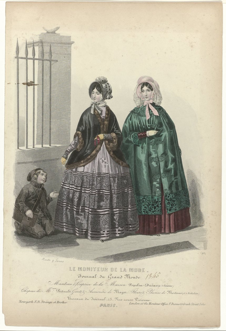 Le Moniteur de la Mode، 1845، No. 95: Coat & Caprice of the (...] بواسطة جان بابتيست ريفيل
