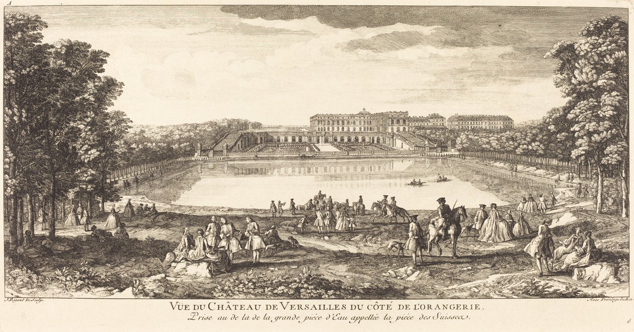 منظر لقصر فرساي من Cote de l'Orangerie بواسطة جان بابتيست ريغو