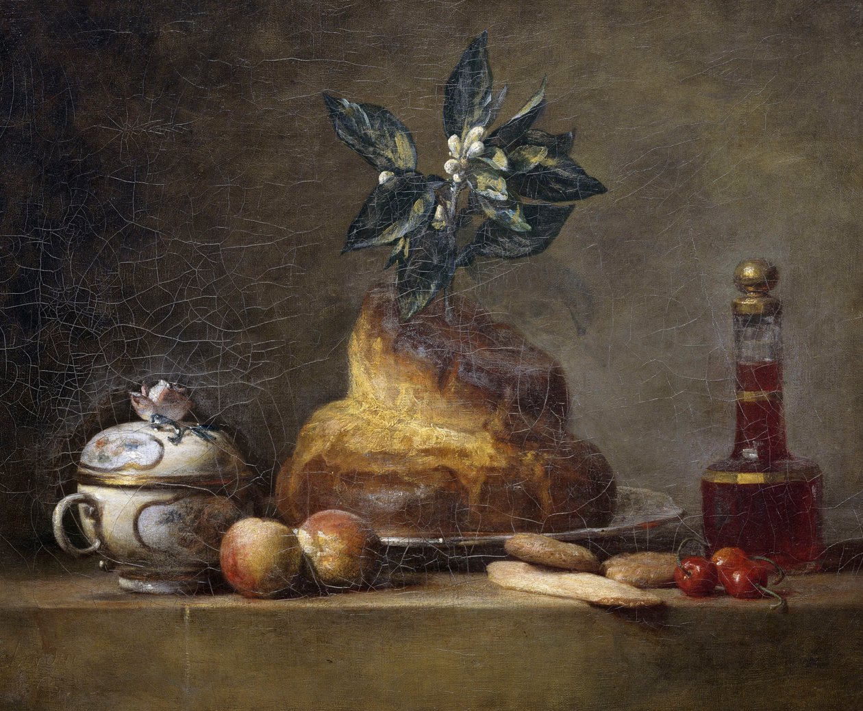 Still life with brioche بواسطة جان بابتيست سيميون شاردان
