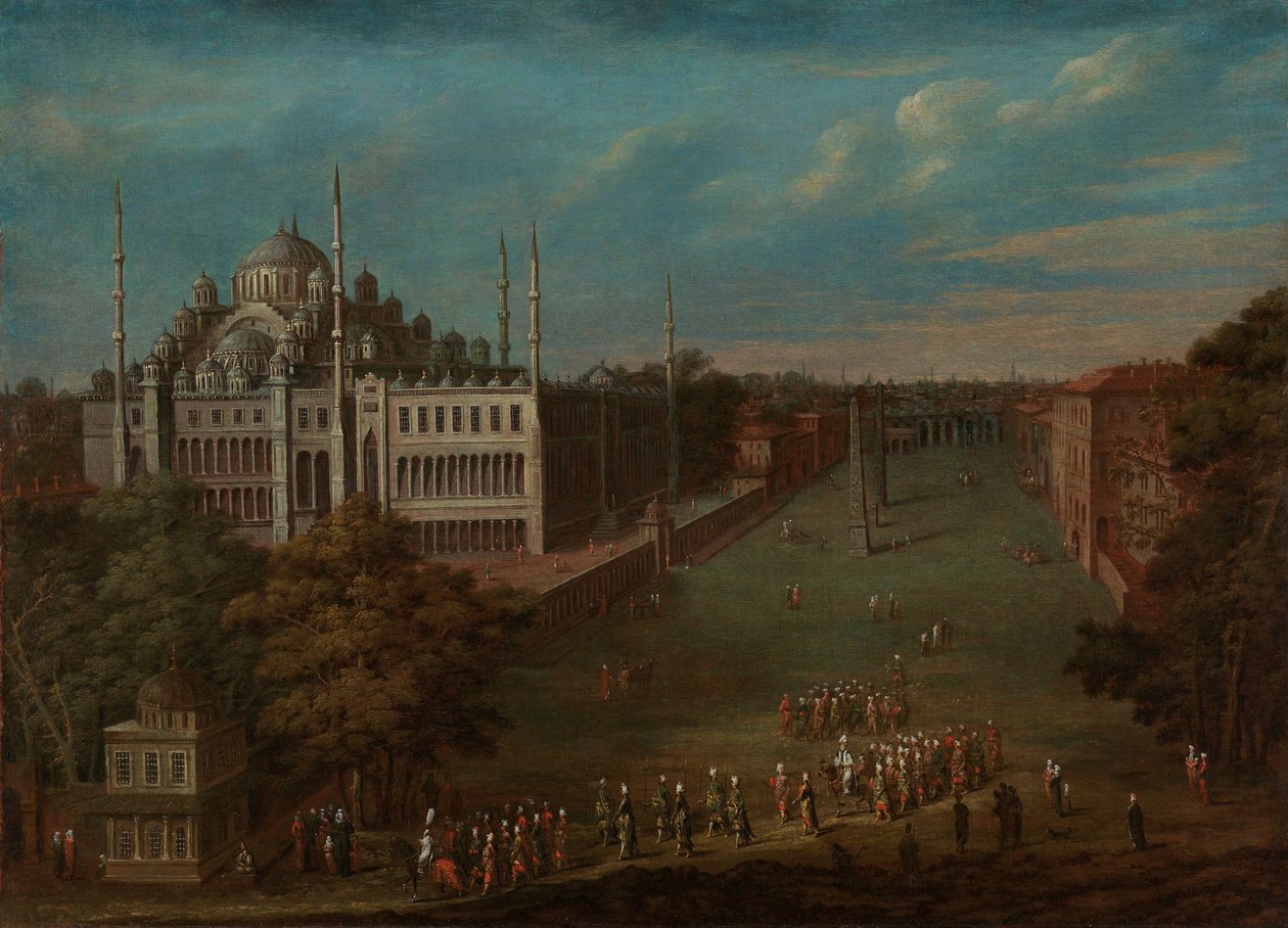 الوزير الكبير يعبر اتميدان؟ (ميدان الحصان) ، 1720-37 بواسطة جان بابتيست فانمور