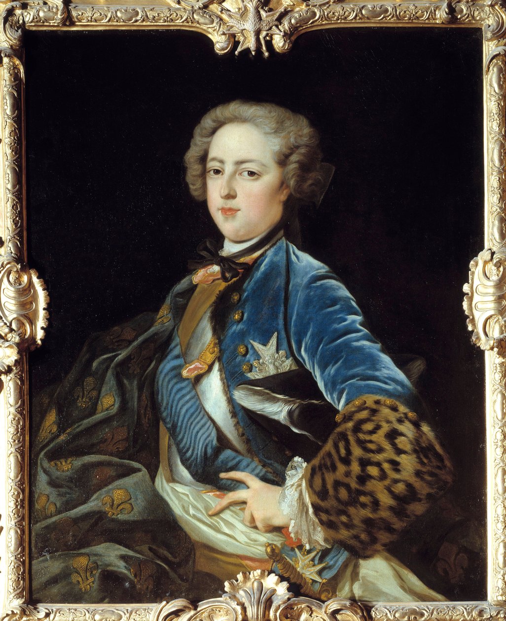 صورة لويس الخامس عشر (1710-1774) ، ملك فرنسا. لوحة جان بابتيست فان لو (1684-1745) بواسطة جان بابتيست فان لو