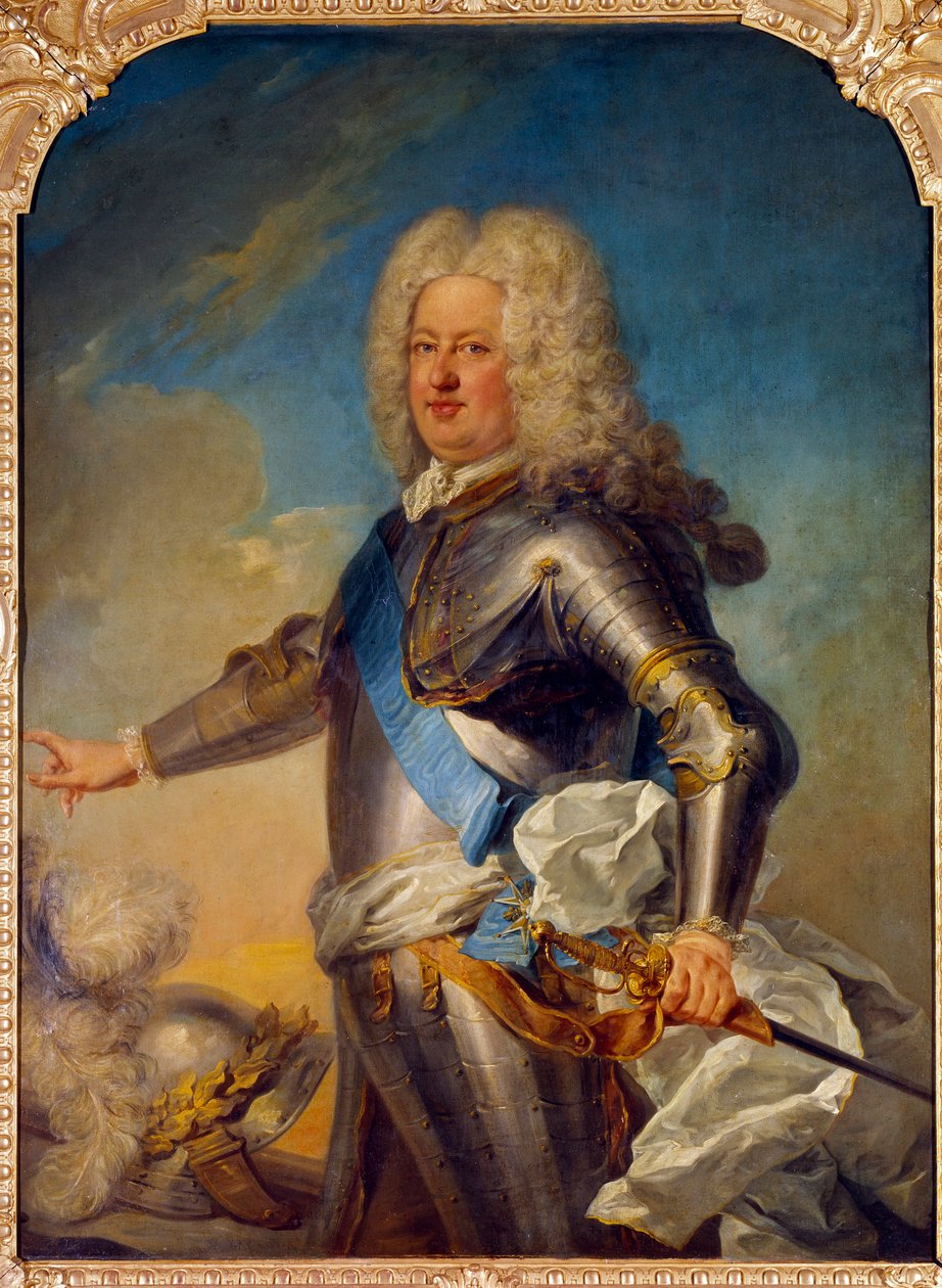 Portrait of Stanislas Leszcinski (1677-1766) King of Poland, Duke of Lorraine and Bar Painting by Jean Baptiste Van Loo (1684-1745) 18th century Sun. 1,33x1,13 m بواسطة جان بابتيست فان لو