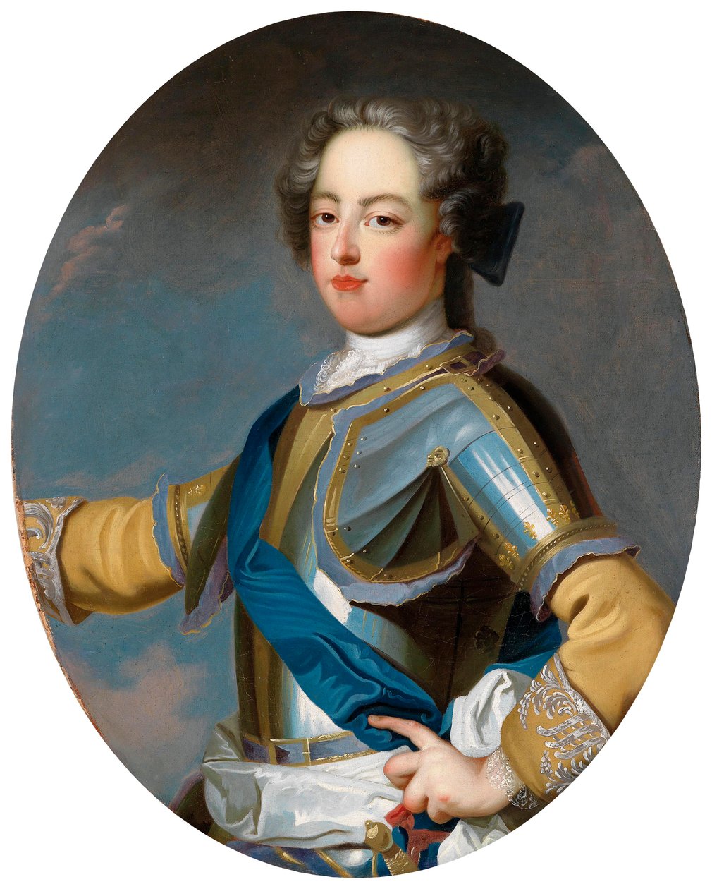 صورة للملك لويس الخامس عشر 1710-1774 ، 1720 بواسطة جان بابتيست فان لو