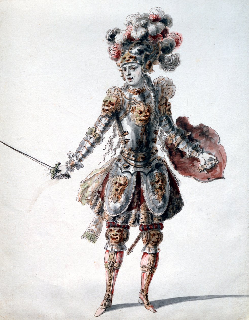 "فارس مسحور" ، c1685 بواسطة من جان بيرين وجان بابتيست لولي