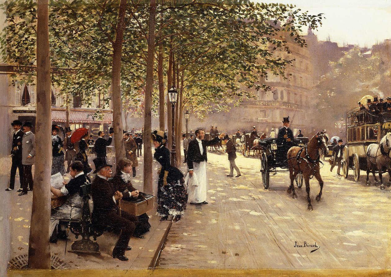 في شارع باريس ؛ جادة باريسية ، c.1880 بواسطة جان بيرود