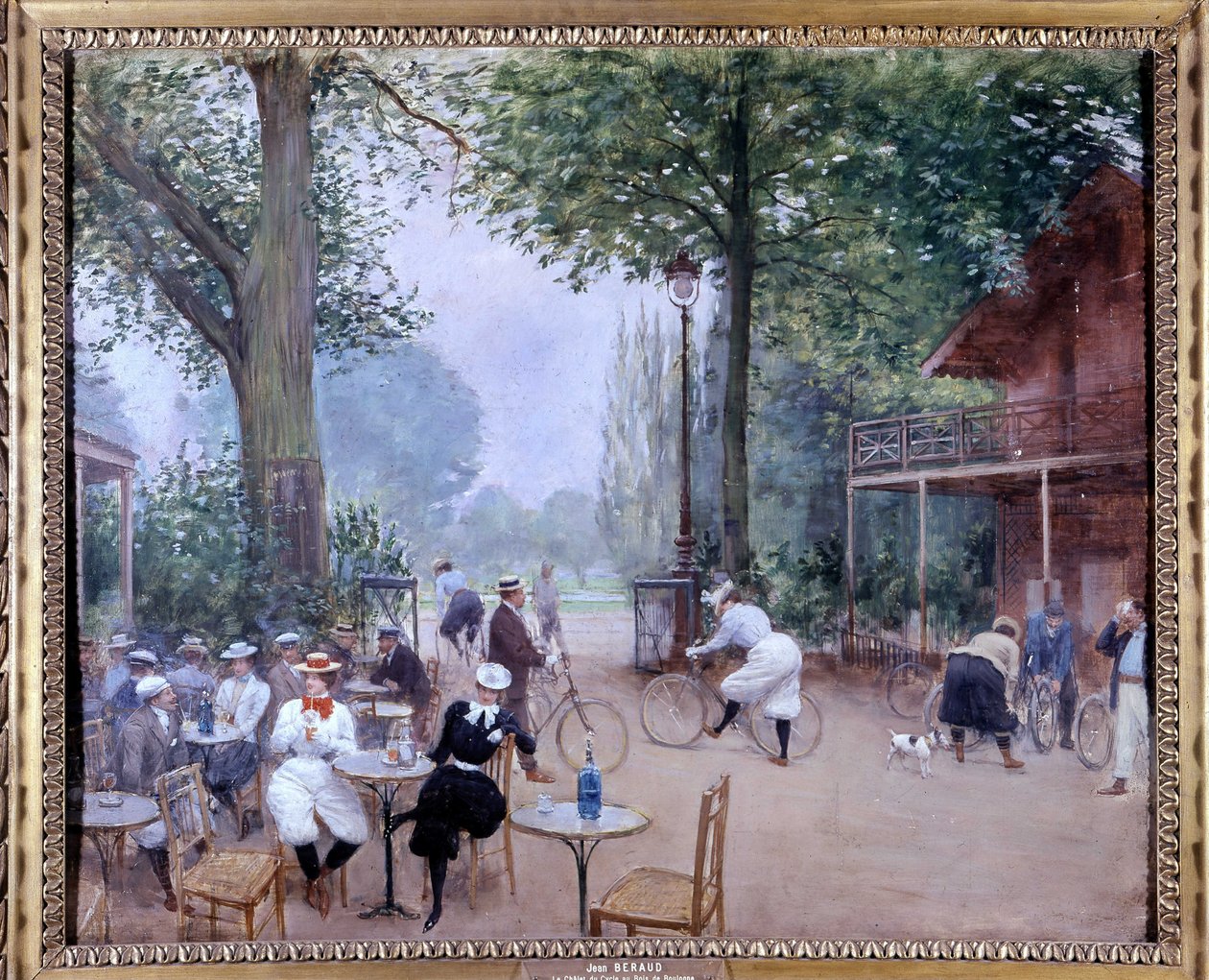 Chalet du Cycle au Bois de Boulogne ، حوالي عام 1900 - لوحة مائية من تصميم جان بيرود (+1935). متحف الأختام. بواسطة جان بيرود